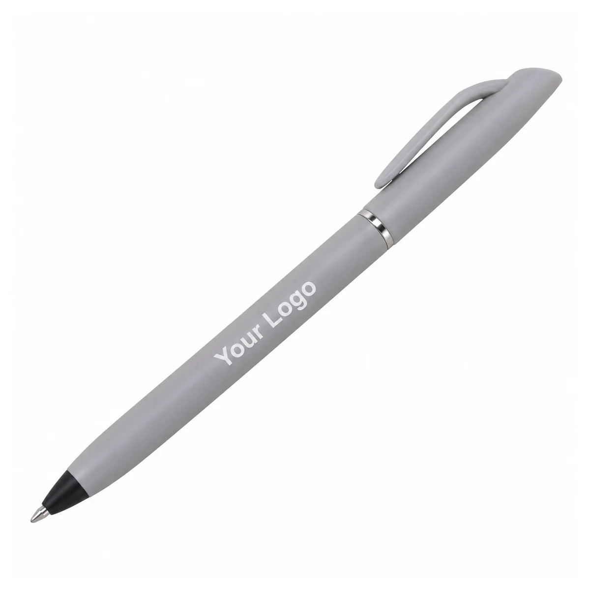 Grey Plastic Ball Pen - view 2